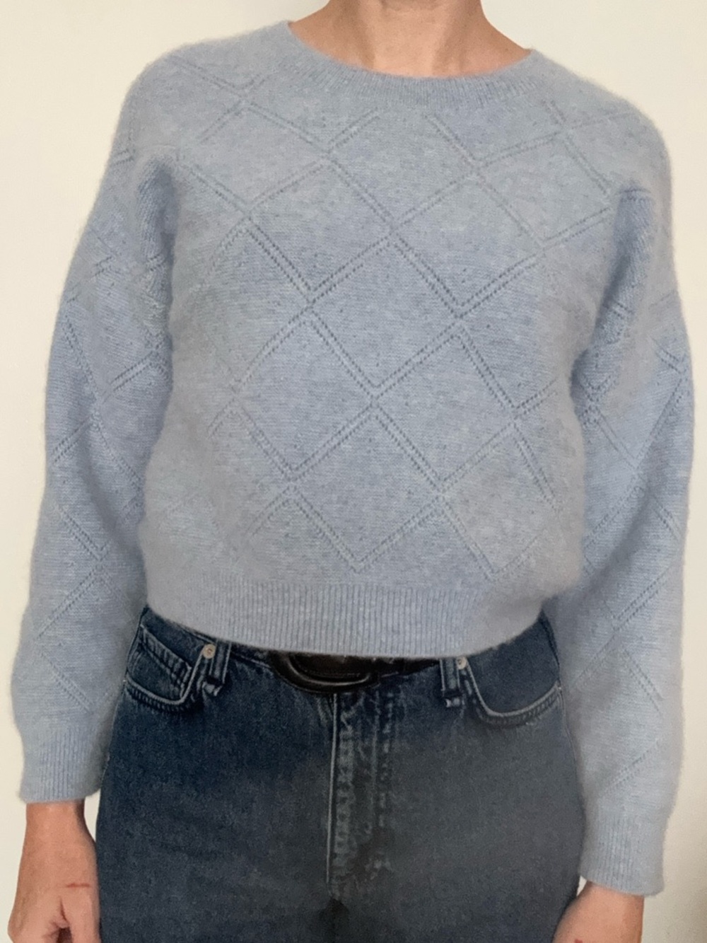 Vineyard Vines Cashmere Pointelle Sweater in Jake Blue Medium